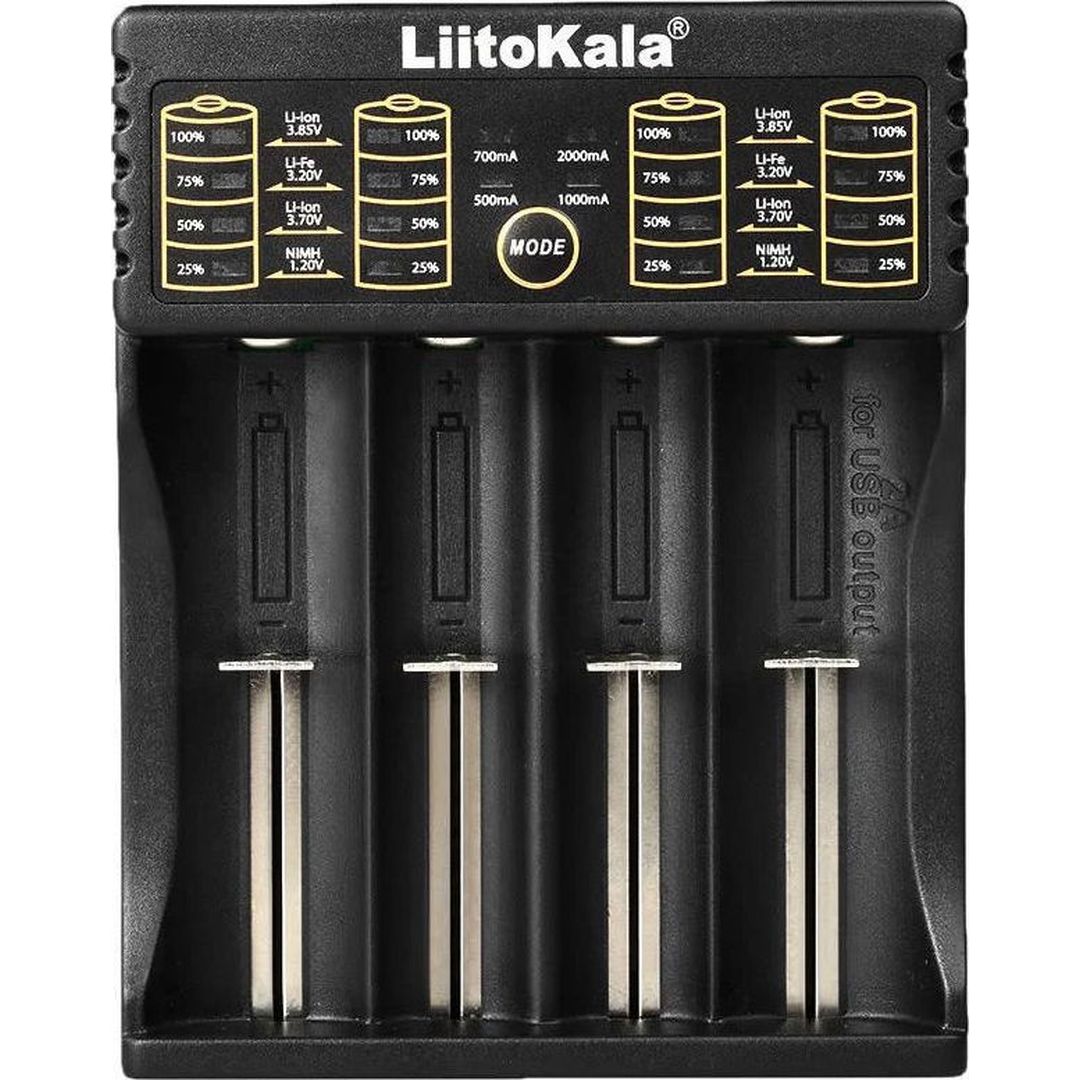 LiitoKala LII-402 USB Φορτιστής 4 Μπαταριών Li-ion/Ni-Cd/Ni-MH Μεγέθους AA/AAA/18650/16340