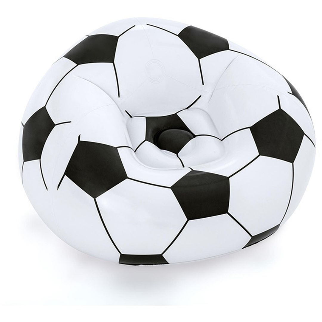 Bestway Up In & Over Soccer Ball Φουσκωτή Πολυθρόνα Λευκή 114εκ. 75010