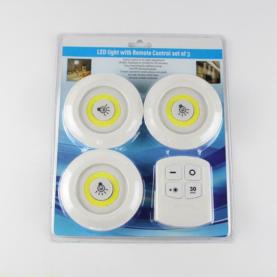LED Φωτιστικό Σποτάκι για Ντουλάπες με Μπαταρία και Τηλεχειριστήριο YL-M-411