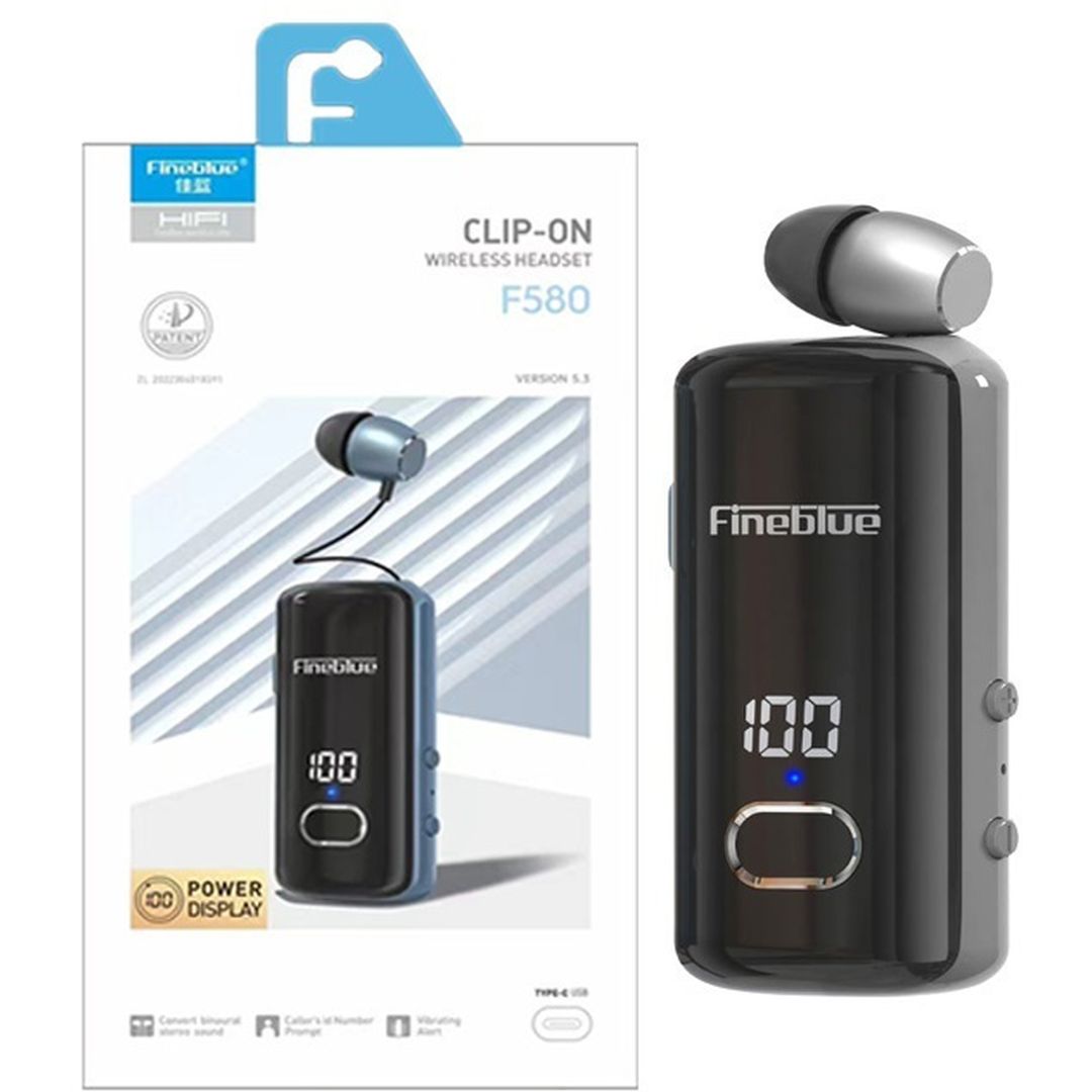 Fineblue F580 In-ear Bluetooth Handsfree Ακουστικό Μαύρο