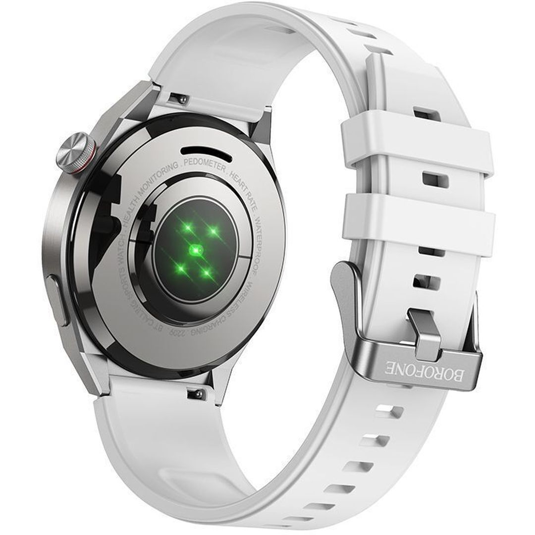 Borofone BD2 Smartwatch με Παλμογράφο (Ασημί)