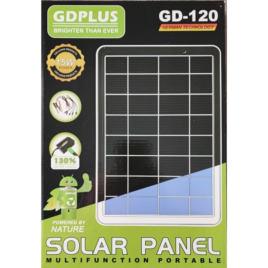 GDSuper GD-120 Ηλιακός Φορτιστής Φορητών Συσκευών 15W με σύνδεση USB