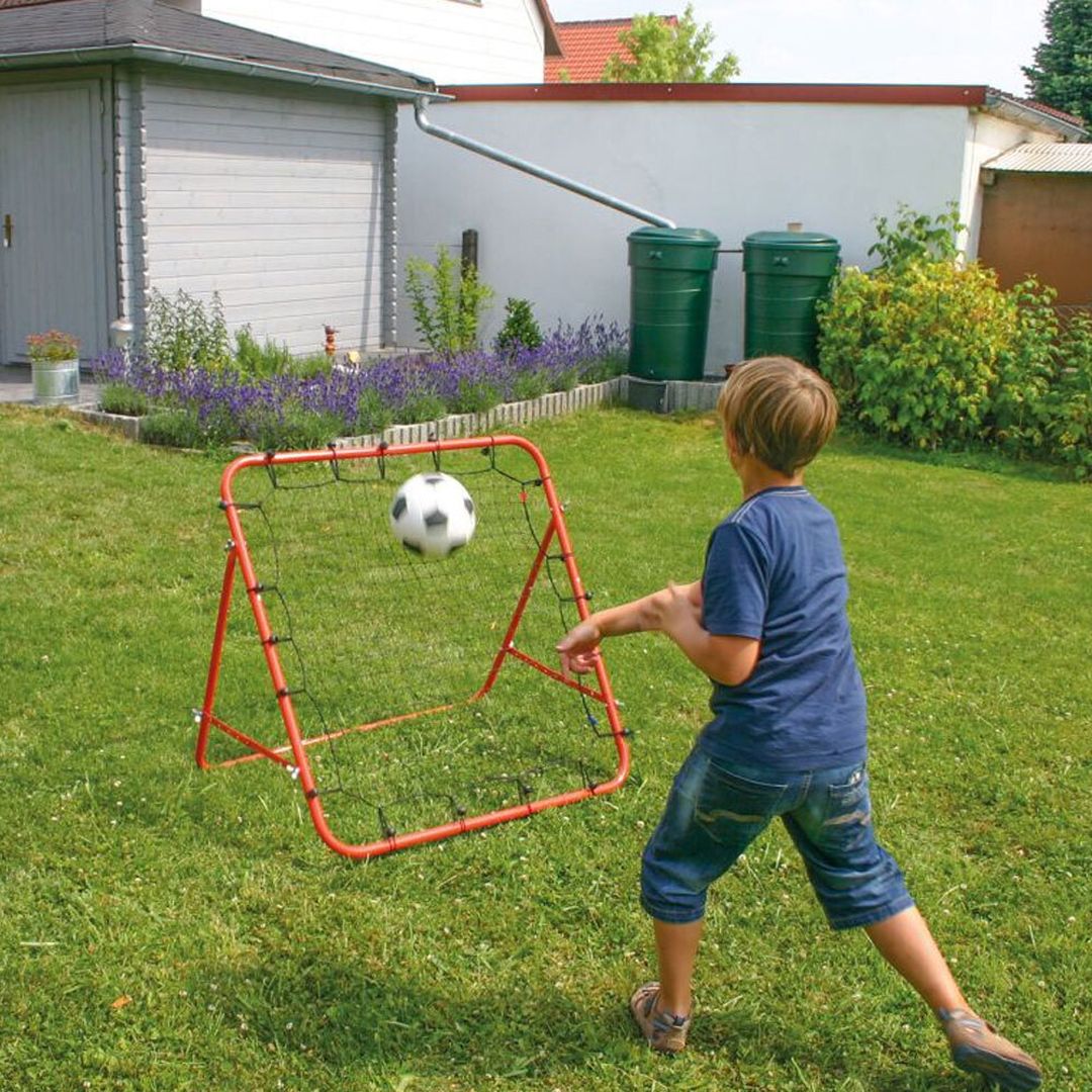 Σιδερένιο Παιδικό Τέρμα Ποδοσφαίρου με Δίχτυ 100×100 Κόκκινο HW-B0062