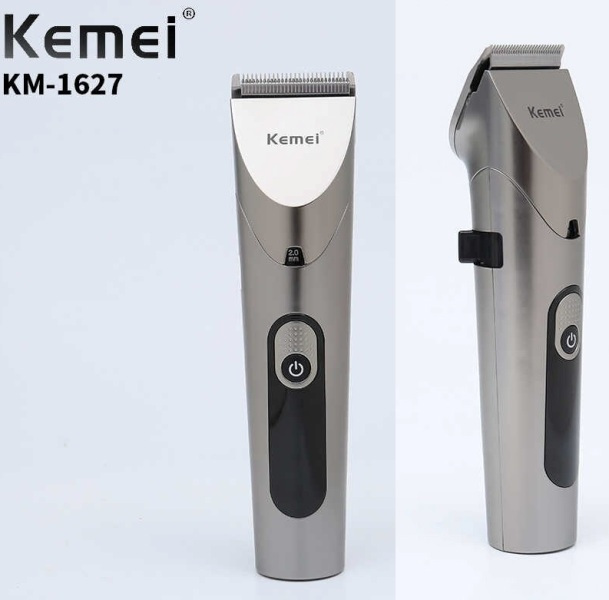 Kemei ΚΜ-1627 Επαγγελματική Επαναφορτιζόμενη Κουρευτική Μηχανή Ασημί