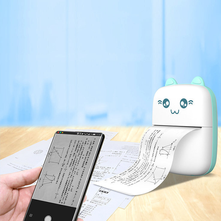 Hurtel Mini Cat HURC9 Zink Εκτυπωτής για Φωτογραφίες με Bluetooth Τυρκουάζ