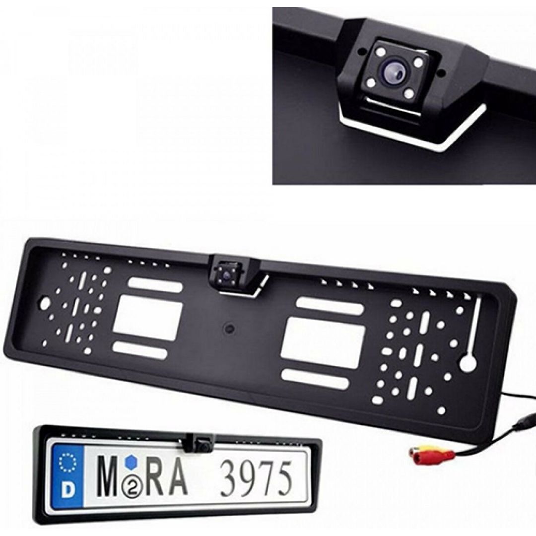 Αδιάβροχη Κάμερα Οπισθοπορείας Αυτοκινήτου με Πλαίσιο Πινακίδας & Νυχτερινή Λήψη Universal JX9488