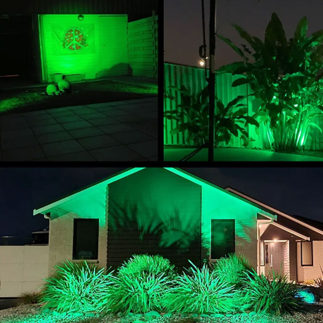 LED Αδιάβροχο Ηλιακό Καρφωτό Φωτιστικό 7 SMD με Πράσινο Φωτισμό και Ενσωματωμένο Πάνελ PM-0109