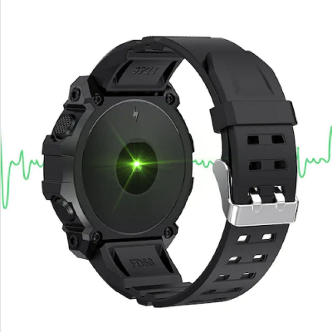 Smartwatch με Παλμογράφο και Απάντηση Κλήσεων – Μηνυμάτων FD68 Μαύρο