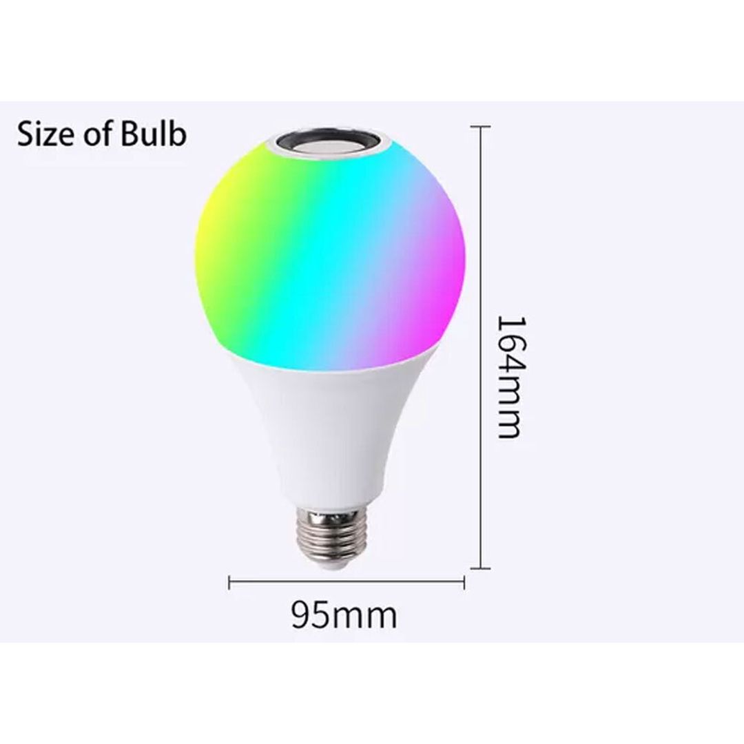 LED Λάμπα Ε27-Φωτορυθμικό RGB 12W με σύνδεση μέσω Bluetooth και ηχείο για αναπαραγωγή μουσικής