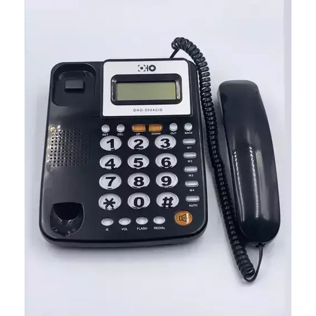 OHO-5004CID Ενσύρματο Τηλέφωνο Γραφείου Μαύρο