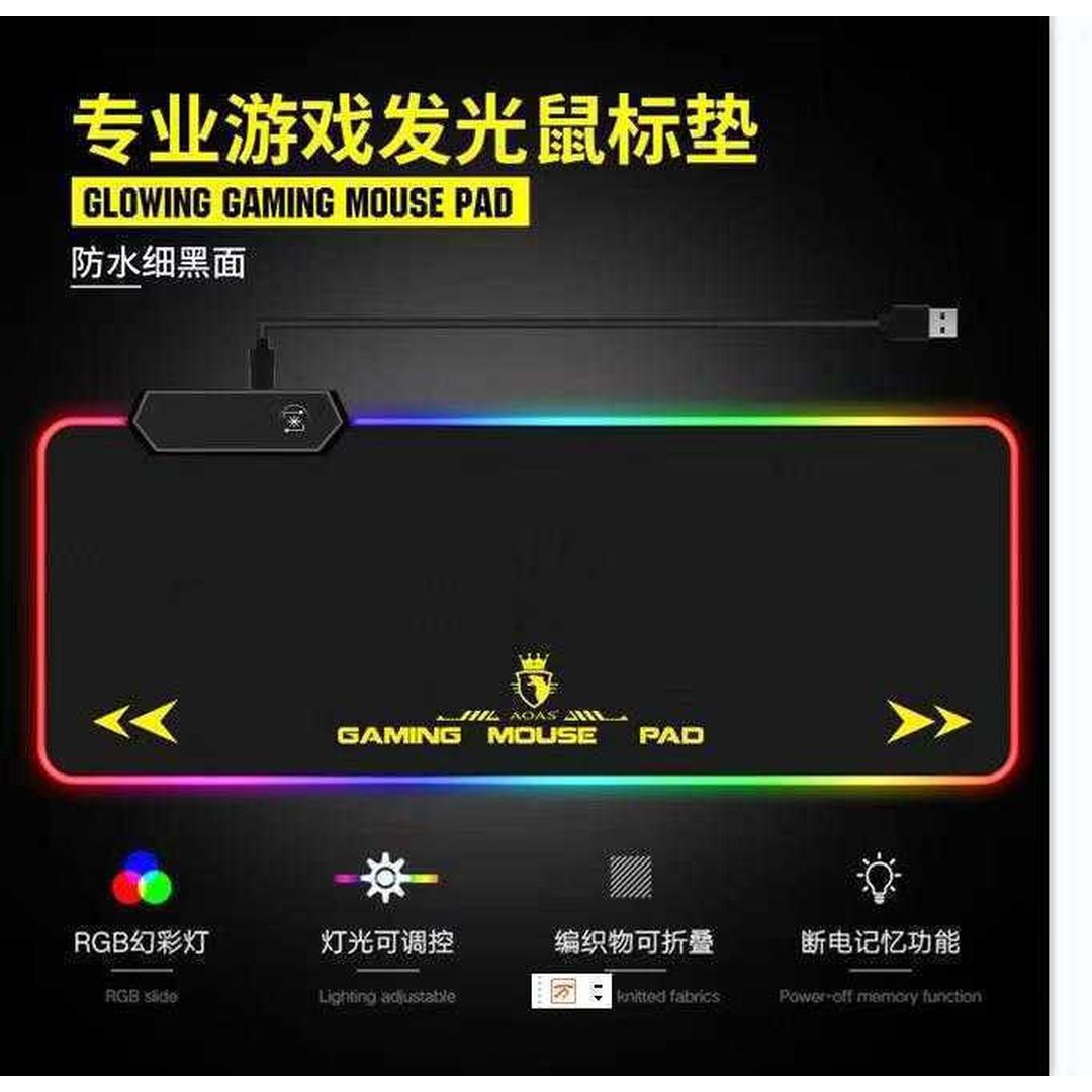 AOAS S4000 RGB Gaming Mouse Pad XXL 800mm με RGB Φωτισμό Μαύρο