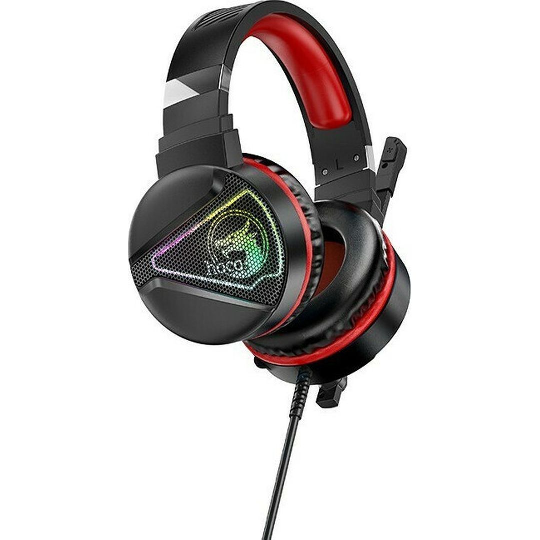 Hoco W104 Over Ear Gaming Ακουστικά με σύνδεση USB / 3.5mm Κόκκινο