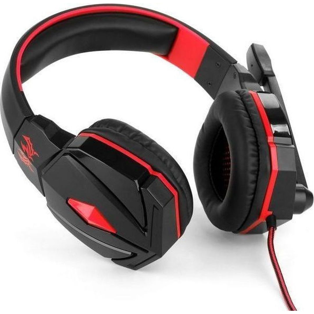 Kotion Each G4000 Over Ear Gaming Headset με σύνδεση USB / 3.5mm Κόκκινο