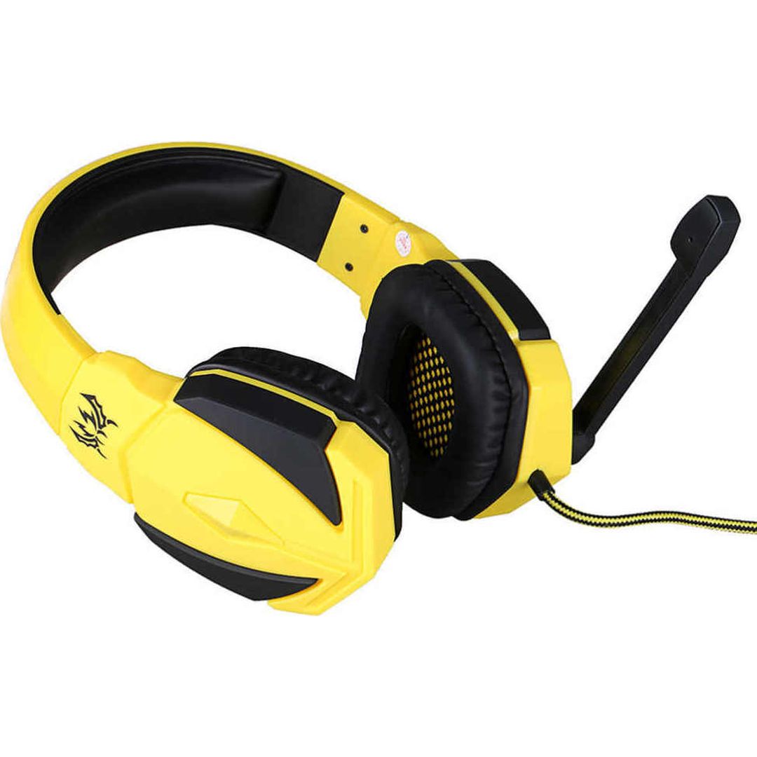 Kotion Each G4000 Over Ear Gaming Headset με σύνδεση USB / 3.5mm Κίτρινο