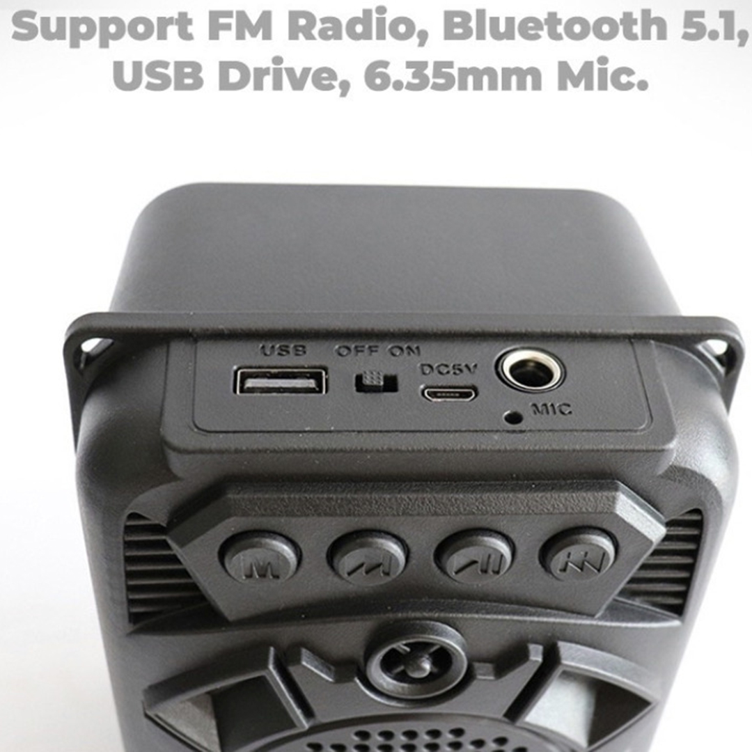 ZQS1315 Ηχείο Bluetooth 8W με Ραδιόφωνο Μαύρο