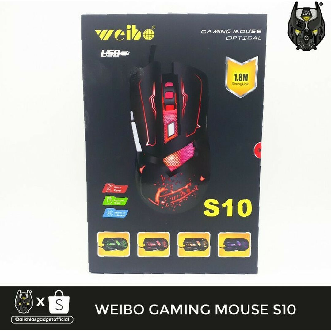 Weibo S10 Gaming Ποντίκι Μαύρο