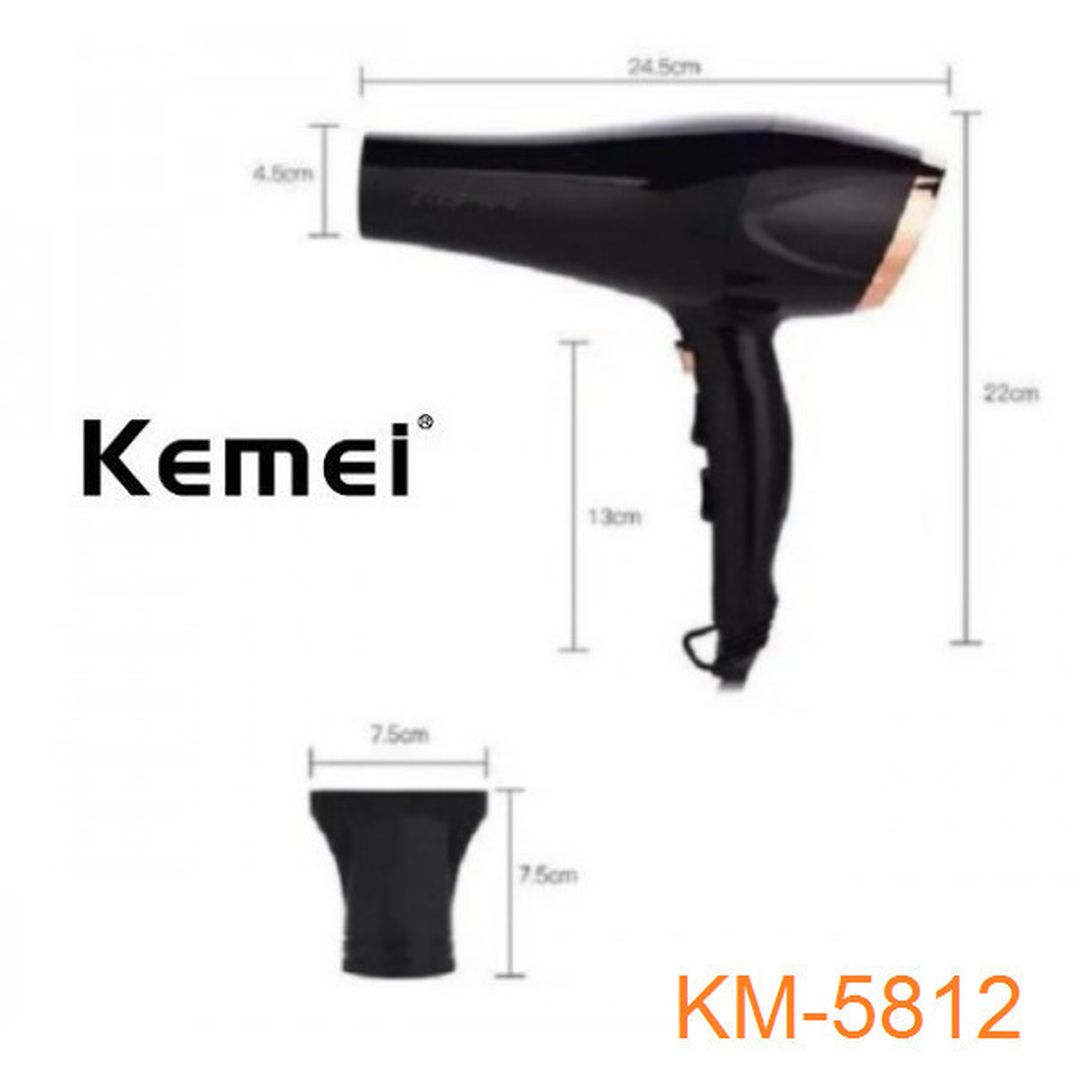Kemei KM-5812 Επαγγελματικό Πιστολάκι Μαλλιών 3500W