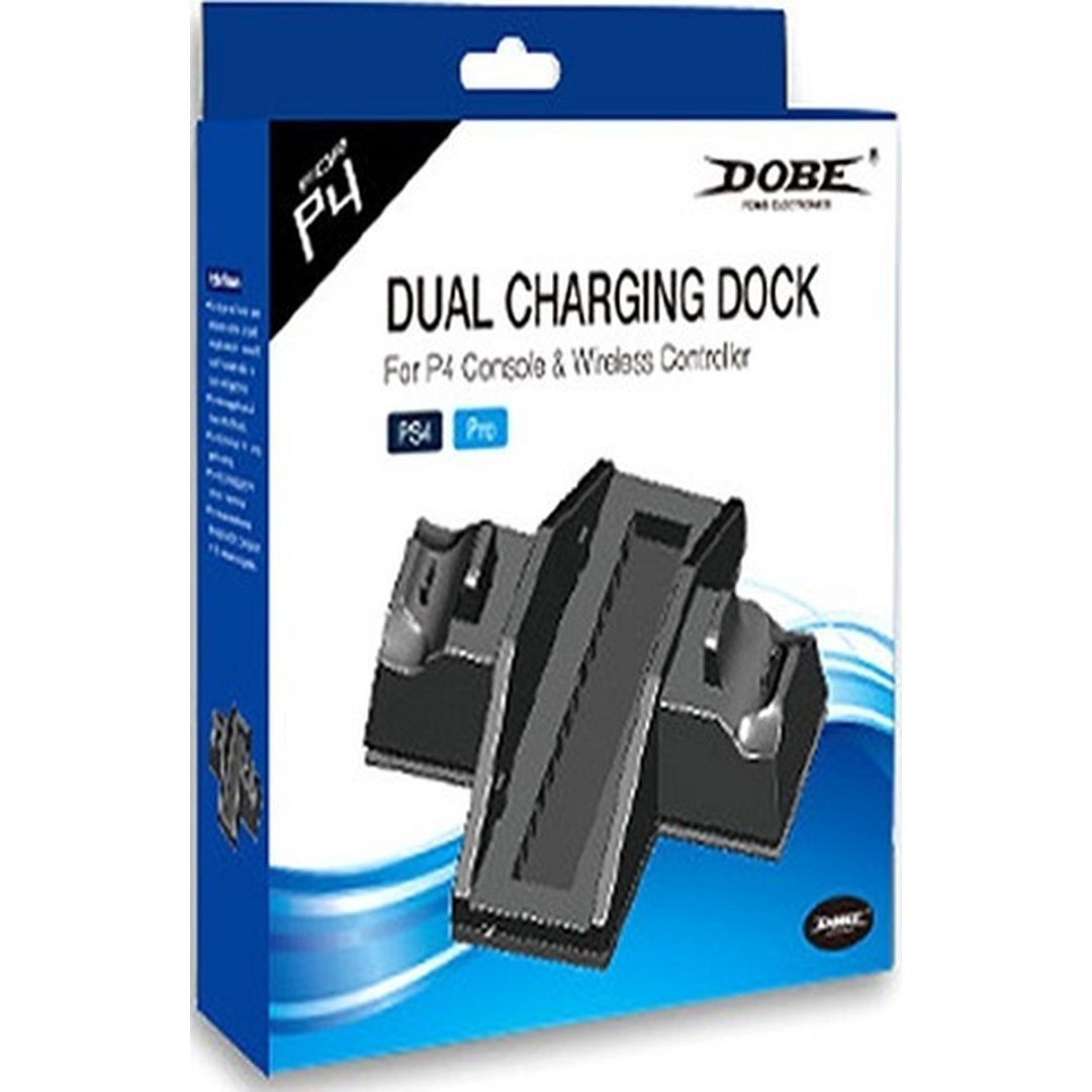 Dobe Dual Charging Dock Βάση Φόρτισης για 2 χειριστήρια PS4 Pro Μαύρη