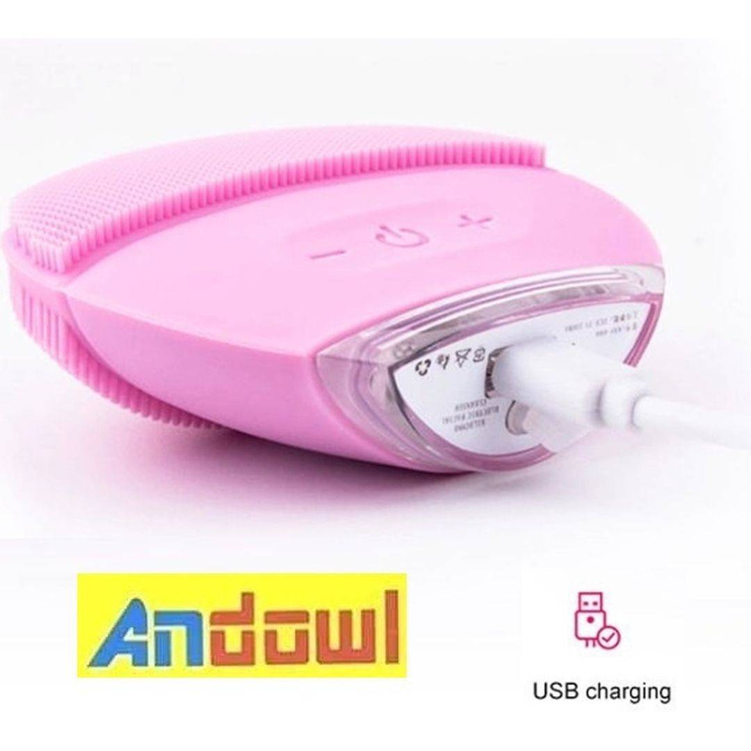 Andowl AN-Q-JM01 Βούρτσα Καθαρισμού Προσώπου από Σιλικόνη Ροζ
