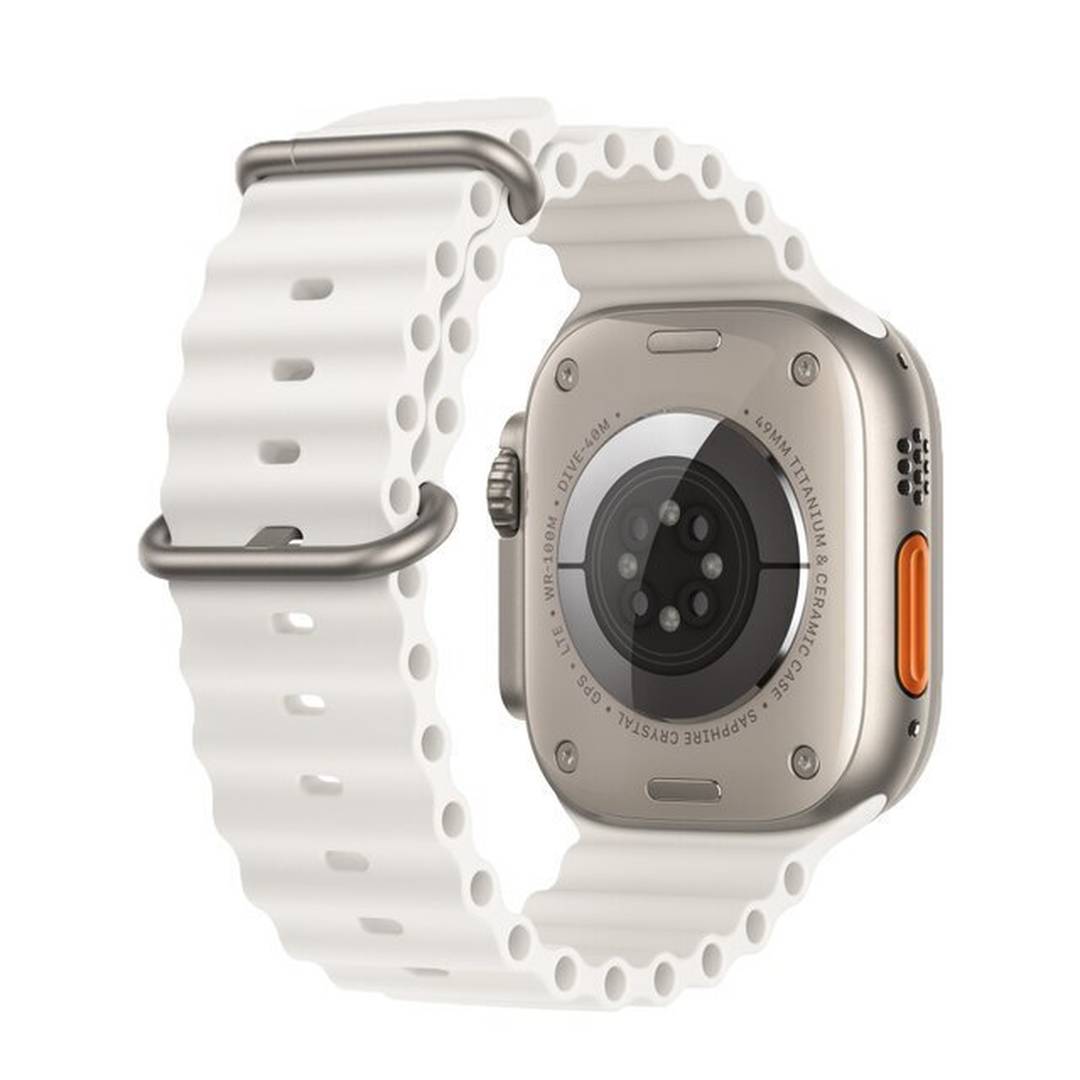S9 Ultra Smartwatch με Παλμογράφο (Λευκό)