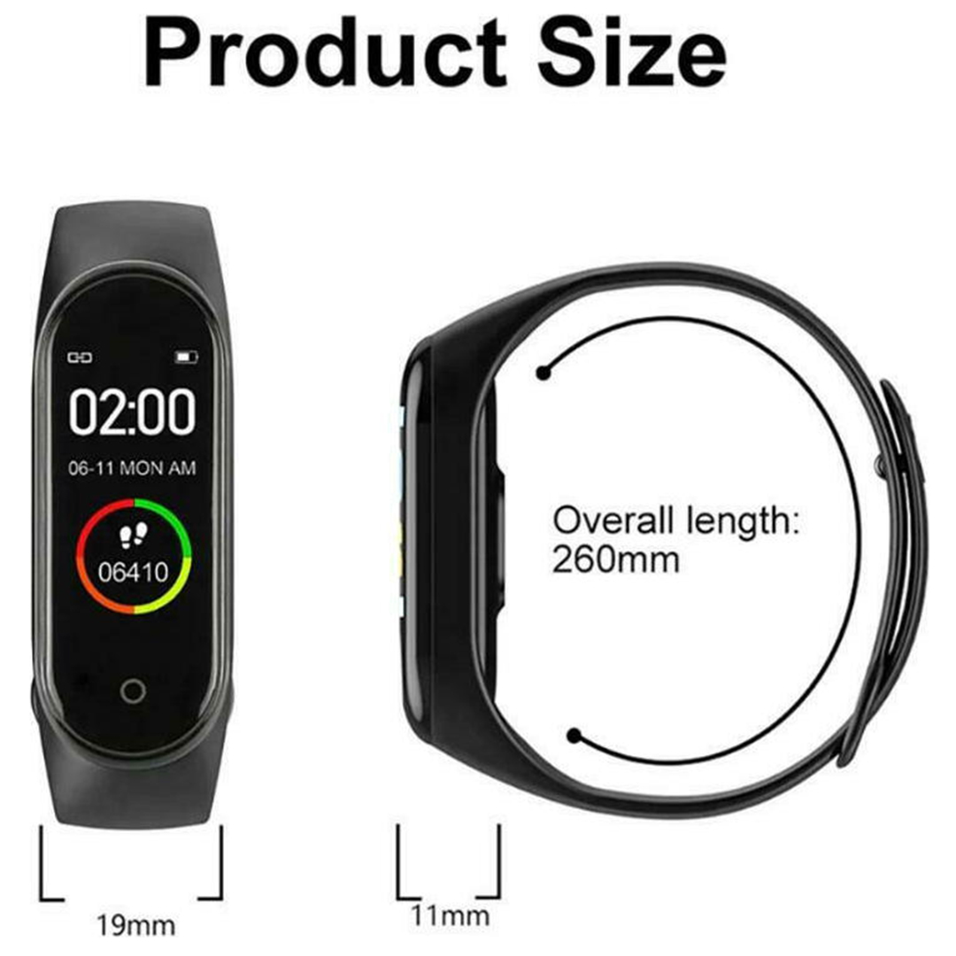 M5 pro activity tracker smart watch με παλμογράφο μαύρο