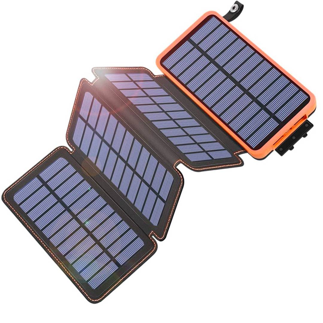 S16000 Ηλιακό Power Bank 30000mAh με 2 Θύρες USB-A Μαύρο