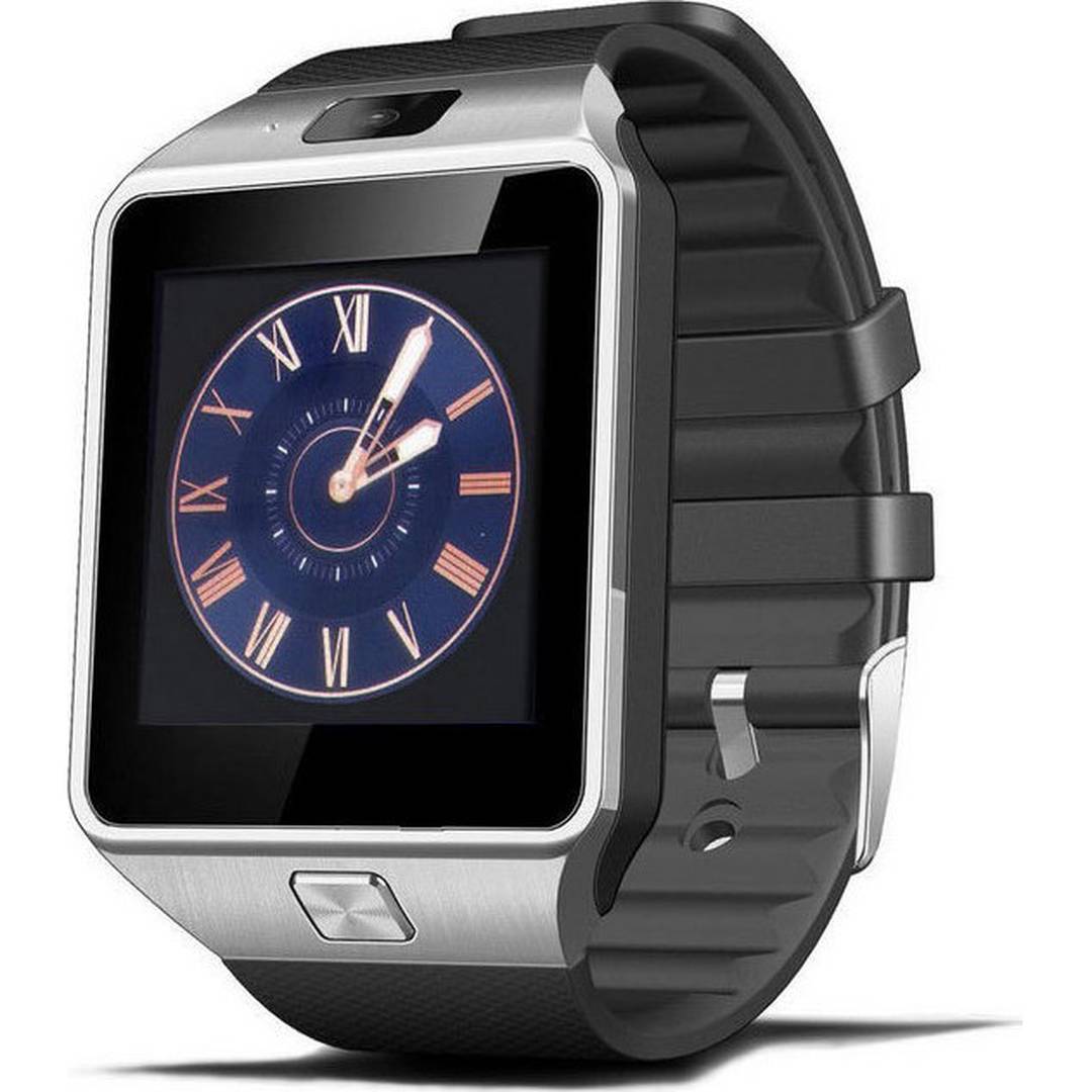 DZ09 43mm Smartwatch με SIM (Ασημί)