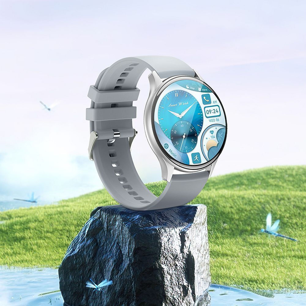 Hoco Y15 Aluminium Smartwatch με Παλμογράφο (Ασημί)