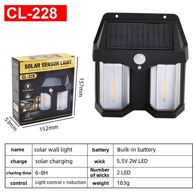 Cl-228 Ηλιακό Φωτιστικό με Αισθητήρα Κίνησης και Φωτοκύτταρο IP65 0102121