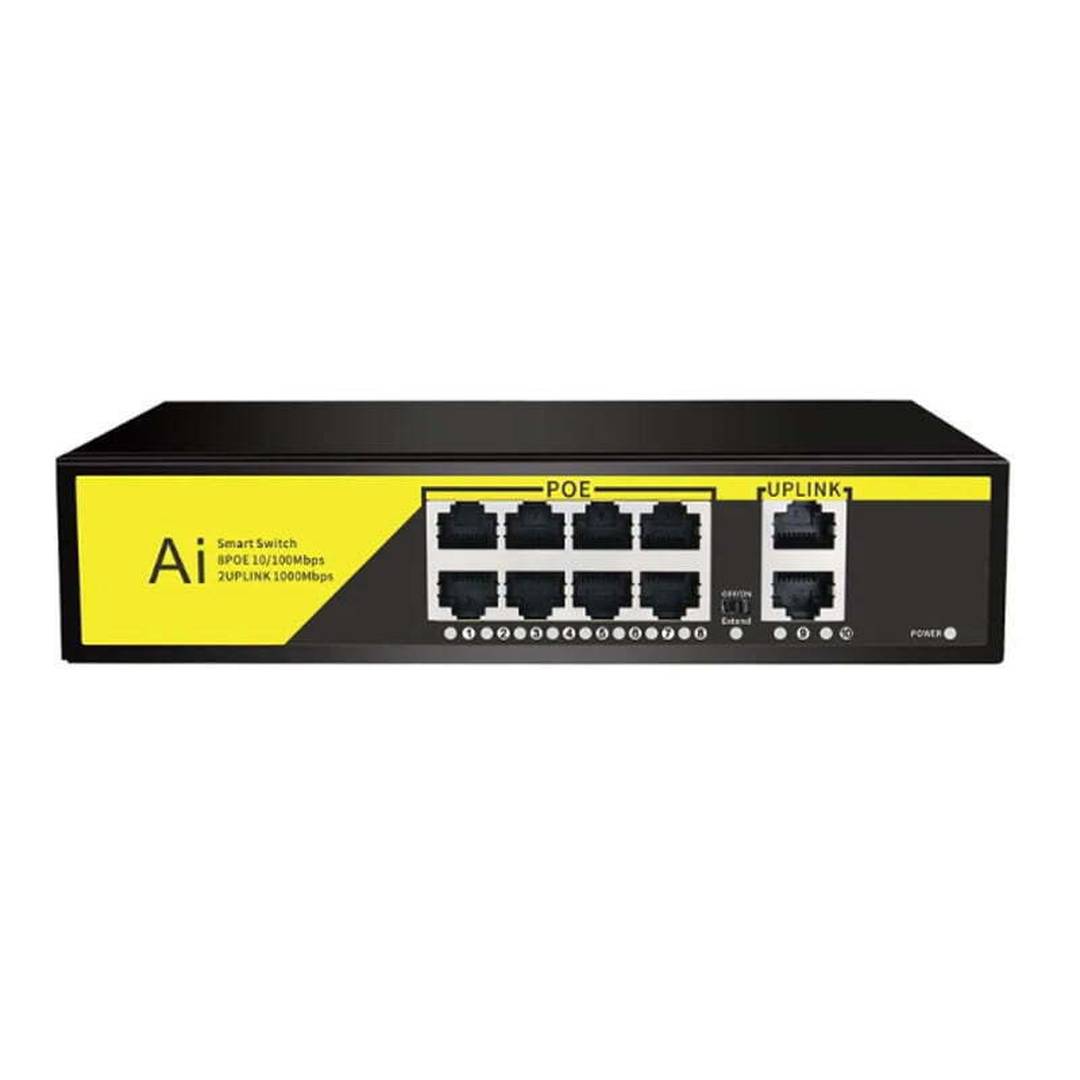 Andowl Q-JH08 Unmanaged L2 Switch με 10 Θύρες Gigabit (1Gbps) Ethernet