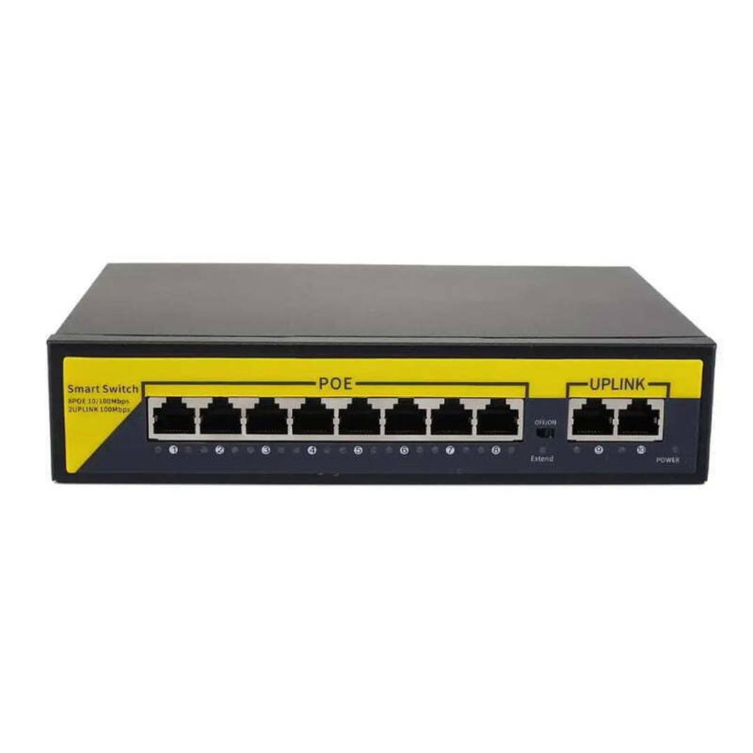 Andowl Q-jh07 Διακόπτης Poe Δικτύου 10 Θύρες 100μ 100mbps - 10 Port Smart Switch Poe Network Cable Powered