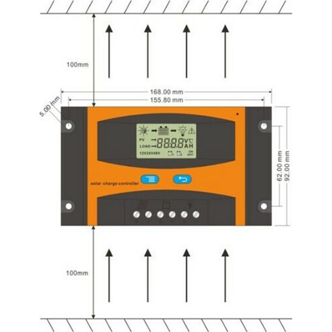 LD2410C Ρυθμιστής Φόρτισης PWM 24V 10A