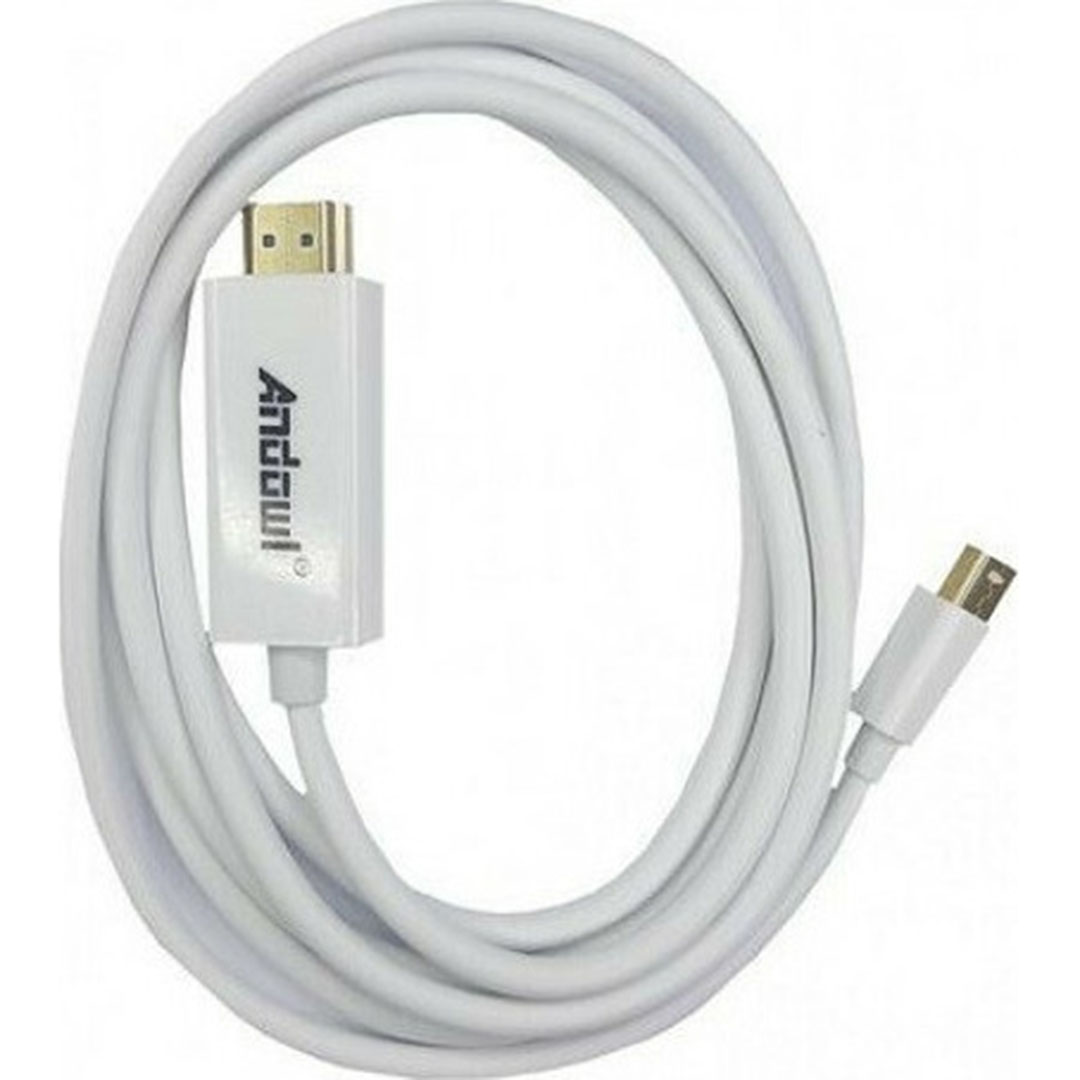 Andowl Cable mini DisplayPort male - HDMI male 2m Λευκό (Q-HD20)