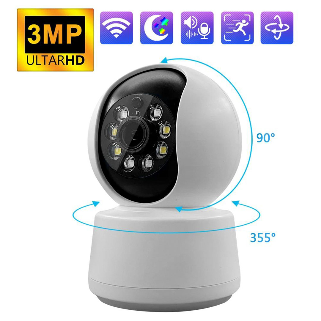 Leewello LW-342 IP Κάμερα Παρακολούθησης Wi-Fi 3MP Full HD+ με Αμφίδρομη Επικοινωνία και Φακό 3.6mm