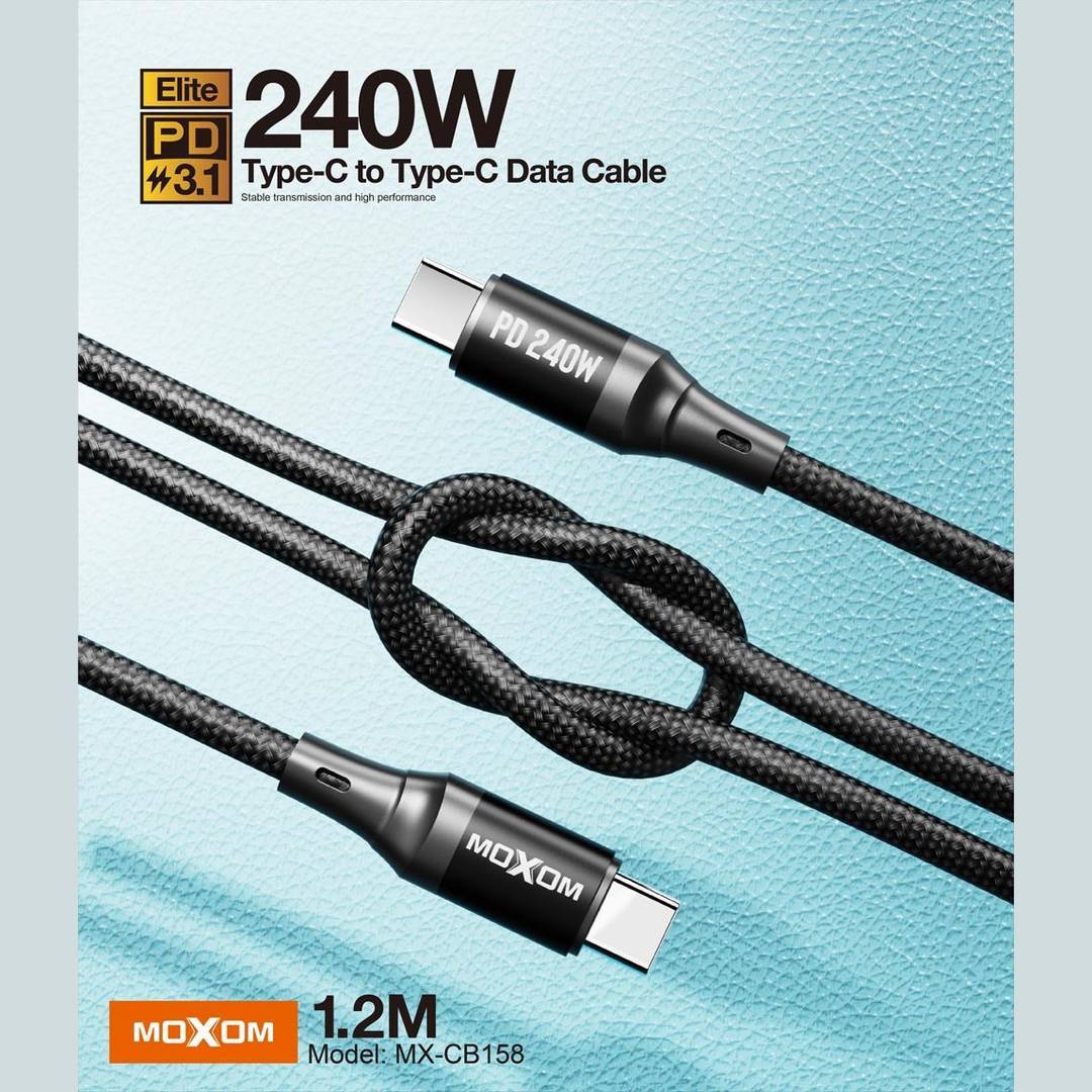 Moxom USB 2.0 Cable USB-C male - USB-C 240W 1.2m (MX-CB158)