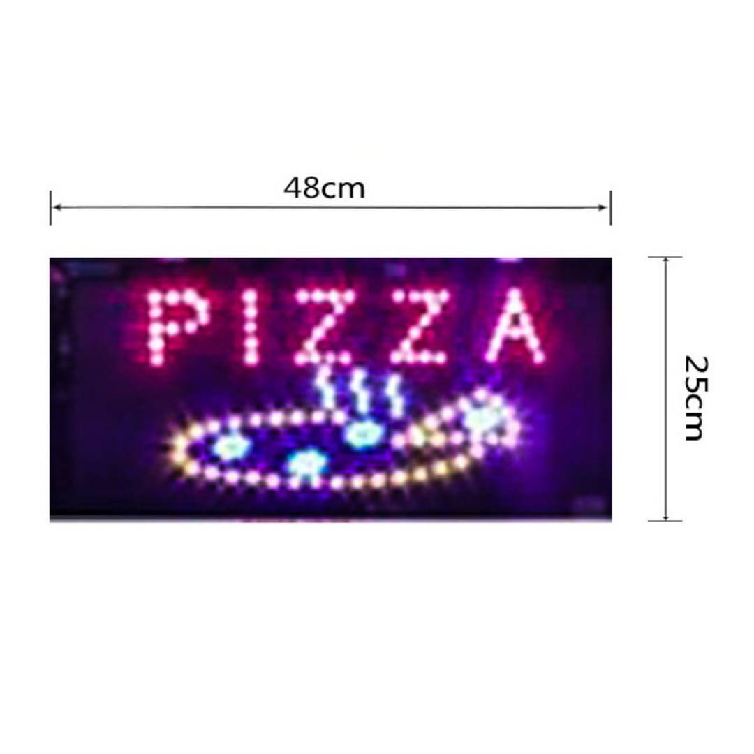 Pizza Πινακίδα LED με Κίνηση Μονής Όψης 48x25cm