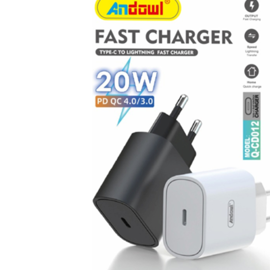 Andowl Φορτιστής Χωρίς Καλώδιο με Θύρα USB-C 20W Power Delivery / Quick Charge 3.0 Λευκός (Q-CD012 US)