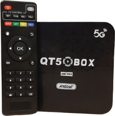 TV Box 4K Pro 4K UHD με WiFi USB 2.0 2GB RAM και 16GB αποθηκευτικό χώρο με λειτουργικό Android 10.0 Andowl QT5