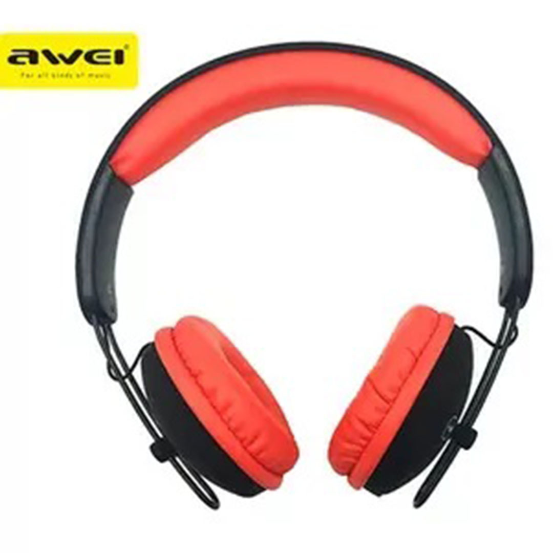 Ασύρματα, ενσύρματα over ear stereo ακουστικά Awei A800BL σε κόκκινο χρώμα