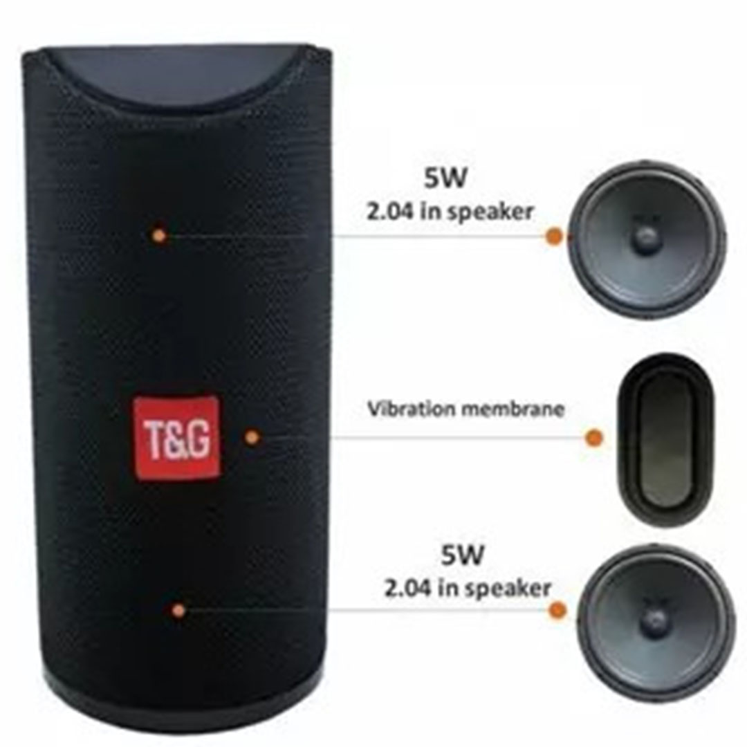 Φορητό μίνι ηχείο wireless bluetooth T&G TG-113 μαύρο