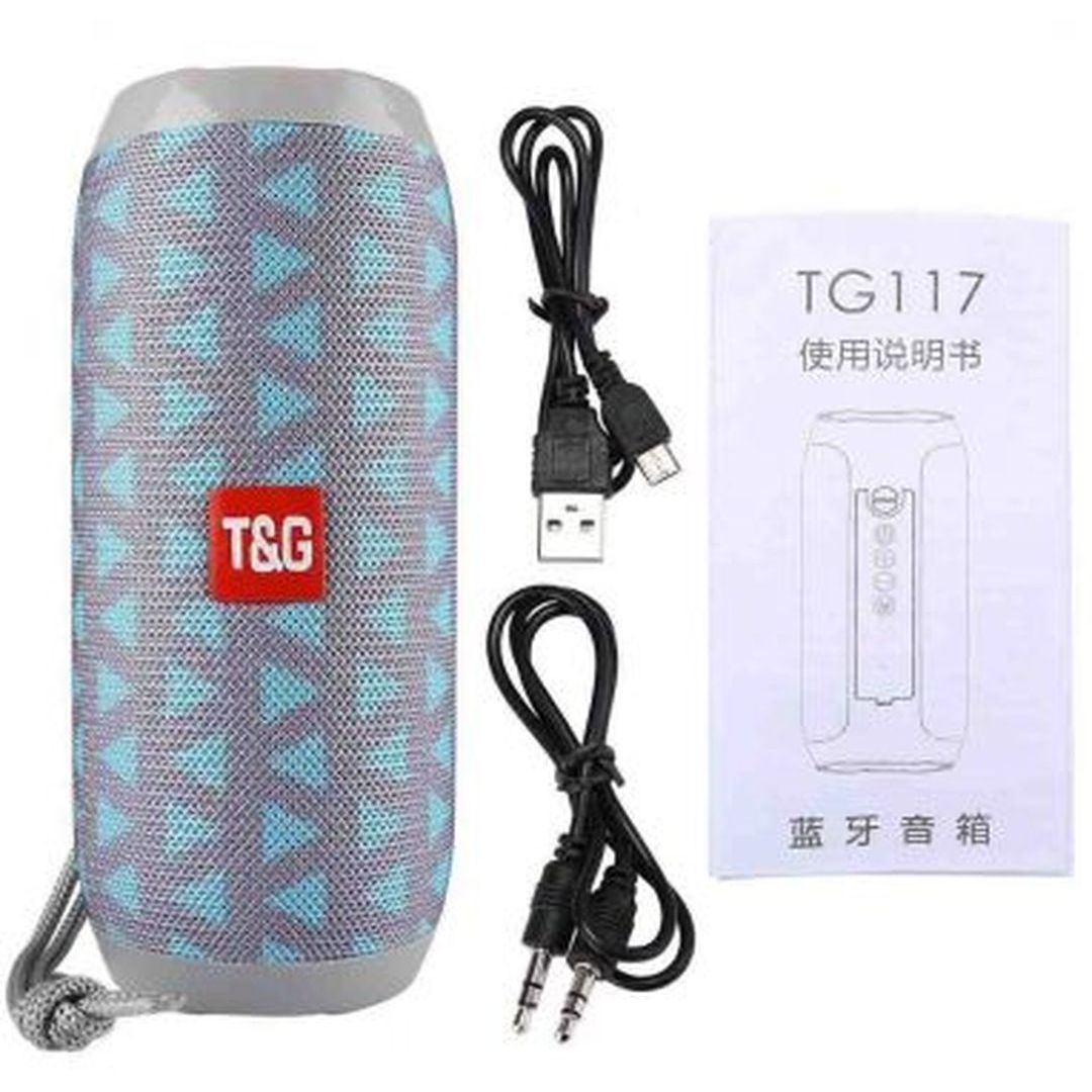 Φορητό Bluetooth Ηχείο T&G TG-117 σε γαλάζιο/γκρι χρώμα
