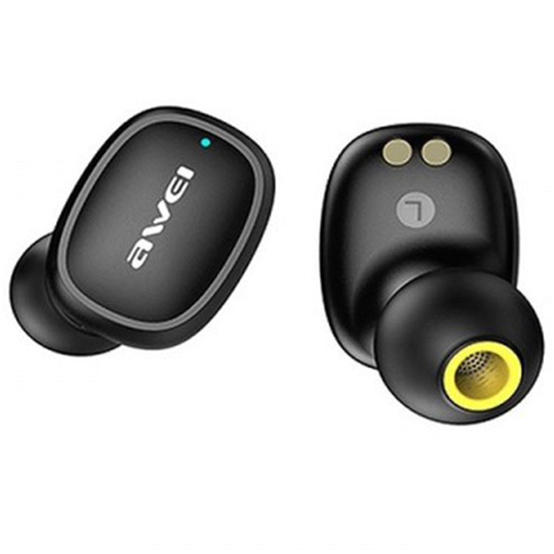 In-ear bluetooth handsfree ακουστικά με θήκη φόρτισης Awei T13 σε μαύρο χρώμα