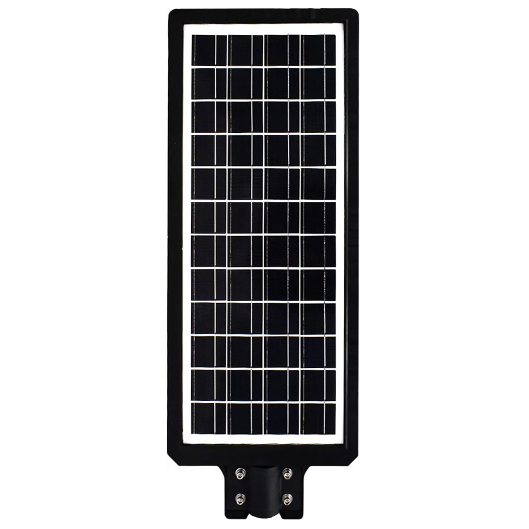Ηλιακό φωτιστικό δρόμου 400W λευκού φωτισμού με ανιχνευτή κίνησης και τηλεχειριστήριο GDPLUS GD-98400 σε μαύρο χρώμα