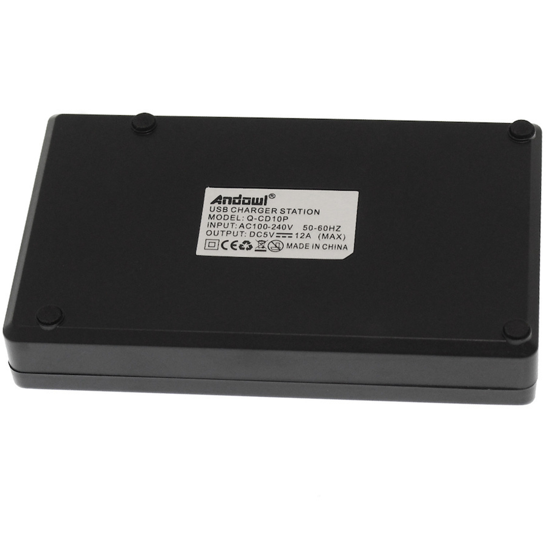 Βάση φόρτισης με 12 θύρες USB-A 60W Andowl Q-CD10P μαύρη
