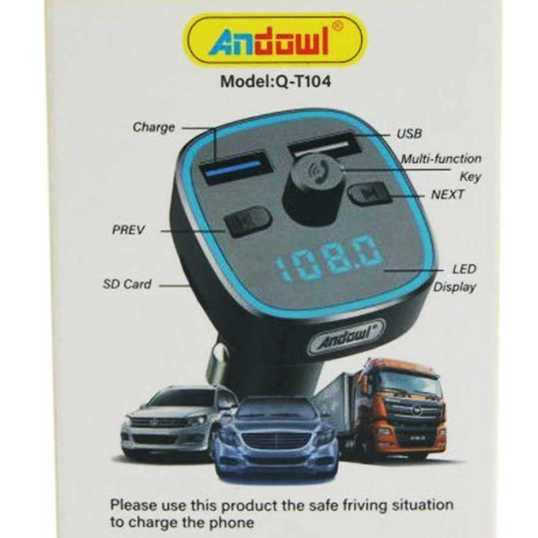 Bluetooth FM transmitter αυτοκινήτου με USB Andowl Q-T104