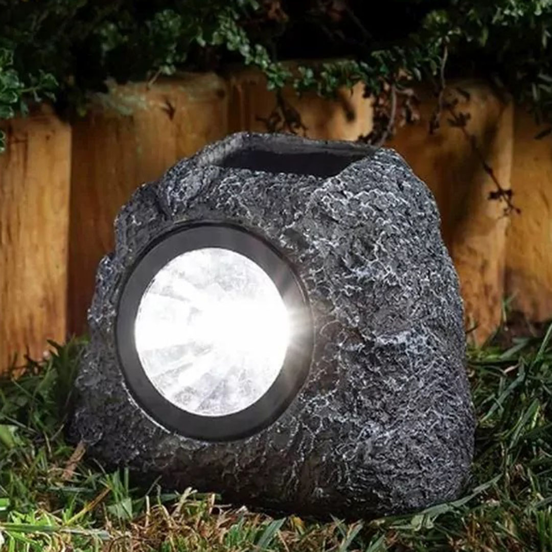 Rock solar light lamp ηλιακό φως βράχος για τον κήπο