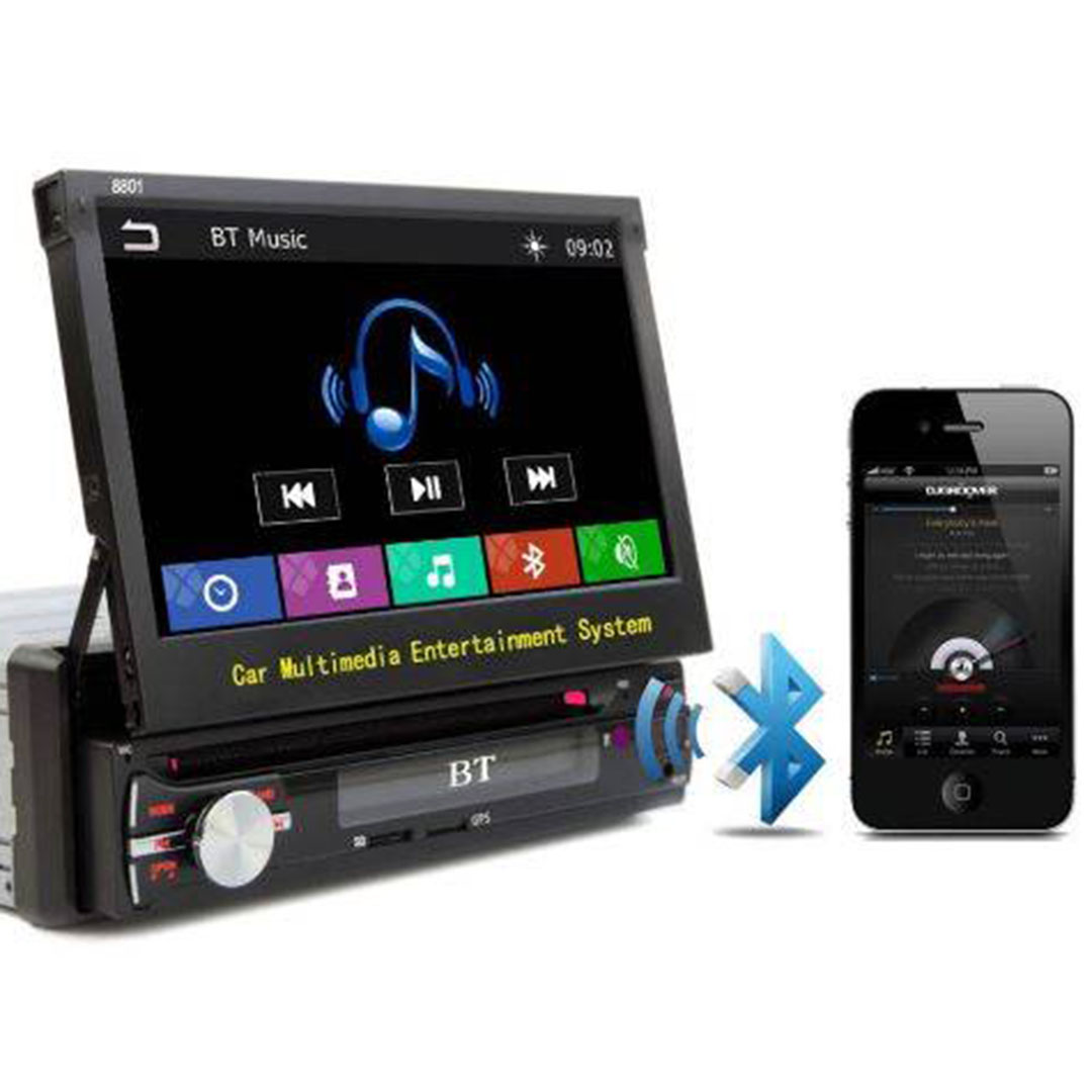 Beko ηχοσύστημα αυτοκινήτου με αναδιπλούμενη οθόνη, Bluetooth/MP3/USB/FM, τηλεχειριστήριο 8801