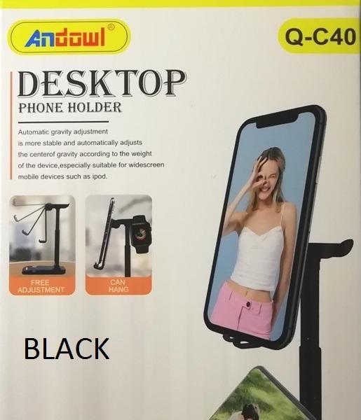Αναδιπλούμενη θήκη για τηλέφωνο και tablet Andowl Q-C40 μαύρο