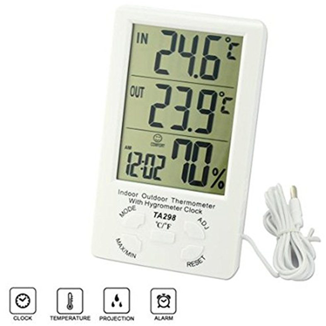 Ψηφιακό θερμόμετρο και υγρόμετρο με διπλό αισθητήρα TA298