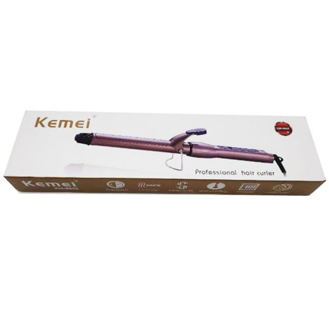 Σίδερο μαλλιών για μπούκλες professional hair curler 60W Kemei KM-9942 σε χακί χρώμα